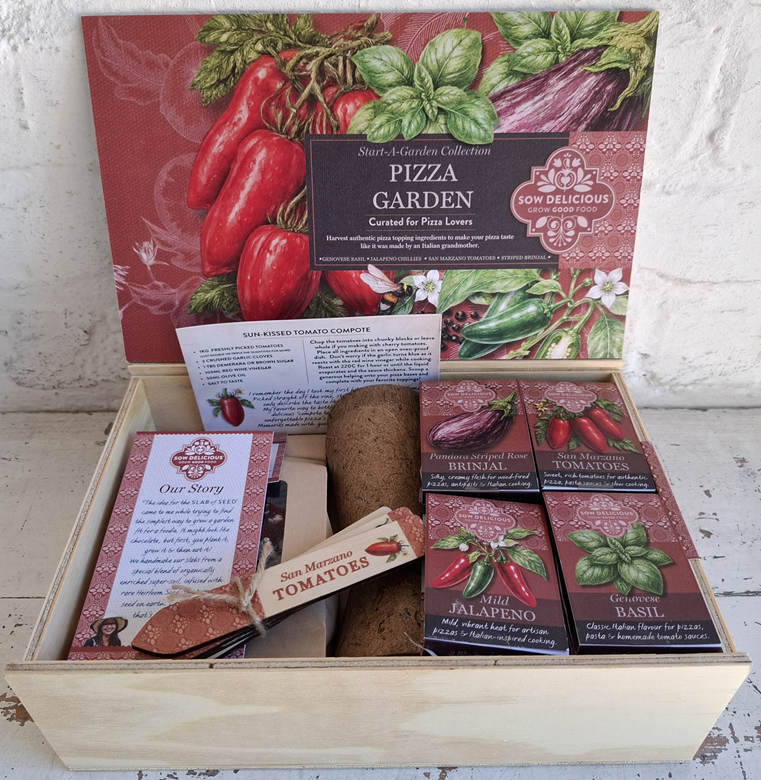 Sow Delicious Start-a-Garden Gift Box: Pizza Garden