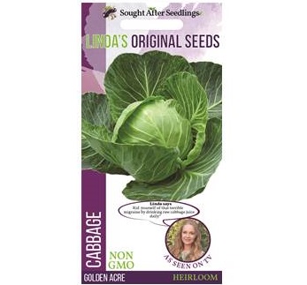 Seeds - Lindas Original - Cabbage Golden Acre - Average 250 seeds