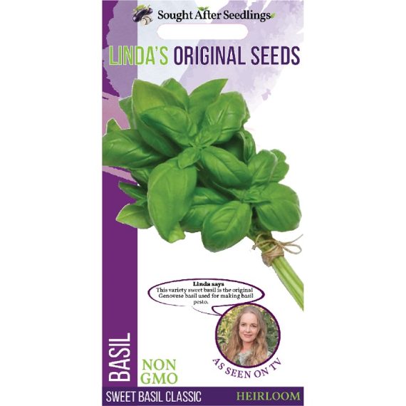 Seeds - Lindas Original - Sweet Basil Classic - Average 300 seeds