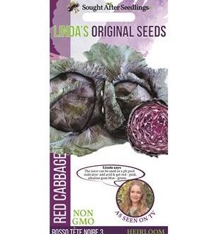 Seeds - Lindas Original - Red Cabbage - Rosso Tete Noire 3 - Average 250 seeds