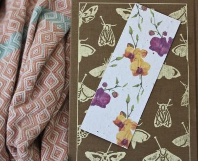 Growing Paper Bookmark (50mm x 140mm) Orchid
