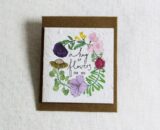 Growing Paper Mini Card plus envelope (A Hug of Flowers for You!) 60mm x 65mm