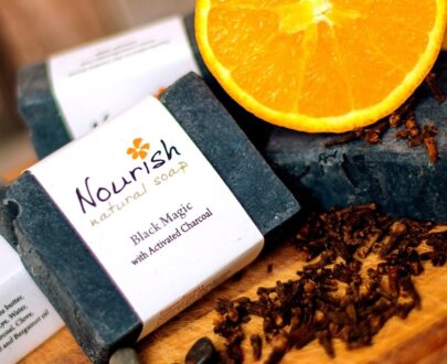 Nourish Black Magic Soap with Clove, bergamot and cinnamon 100g