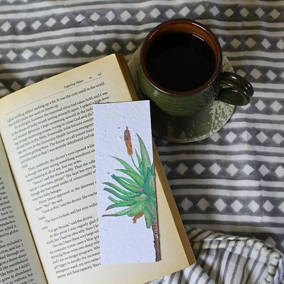 Growing Paper Bookmark (50mm x 140mm) Aloe